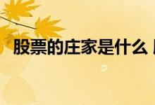 股票的庄家是什么 股票的庄家是什么意思 