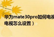 华为mate30pro如何电视投屏（华为mate30pro手机投屏电视怎么设置）