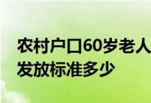 农村户口60岁老人一次性补齐社保要多少钱 发放标准多少 