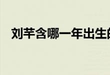  刘芊含哪一年出生的 刘芊含个人资料简介 