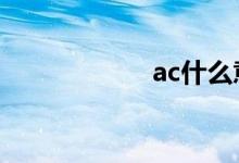 ac什么意思汽车上 