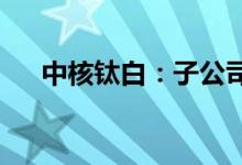 中核钛白：子公司出资设立泽通新能源