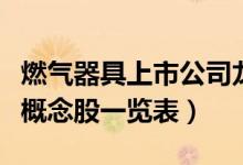 燃气器具上市公司龙头股票有哪些（燃气器具概念股一览表）