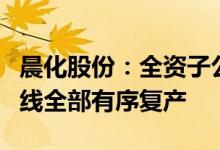 晨化股份：全资子公司聚醚胺（连续法）生产线全部有序复产