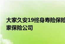 大家久安19终身寿险保险产品 大家久安19终身寿险属于哪家保险公司