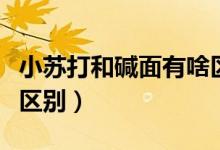 小苏打和碱面有啥区别（小苏打跟碱面有什么区别）