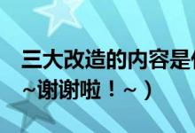 三大改造的内容是什么（简单回答一下即可！~谢谢啦！~）