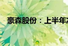 豪森股份：上半年净利同比增长176.12%