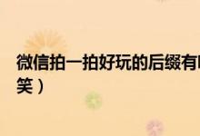 微信拍一拍好玩的后缀有哪些（微信拍了拍后面怎么加字搞笑）