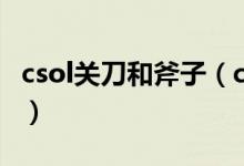 csol关刀和斧子（csol关刀和斧头生化哪个好）