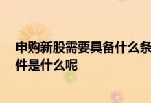申购新股需要具备什么条件 怎样申购新股呢 申购新股的条件是什么呢 