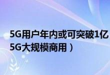 5G用户年内或可突破1亿（5G网络有多快 2020今年将推动5G大规模商用）