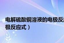 电解硫酸铜溶液的电极反应式怎么写（电解硫酸铜溶液的电极反应式）