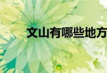 文山有哪些地方（文山有哪些景点）