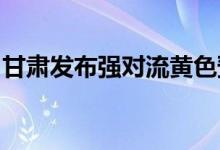 甘肃发布强对流黄色预警和山洪灾害蓝色预警
