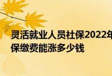灵活就业人员社保2022年缴费基数是多少 灵活就业人员参保缴费能涨多少钱 