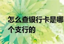 怎么查银行卡是哪个地方 怎么查银行卡是哪个支行的