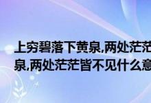 上穷碧落下黄泉,两处茫茫皆不见什么意思?（上穷碧落下黄泉,两处茫茫皆不见什么意思）