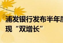 浦发银行发布半年度业绩快报：营收、利润实现“双增长”