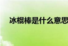 冰棍棒是什么意思（冰棍棒是什么垃圾）