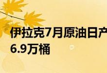 伊拉克7月原油日产量为458.4万桶较6月增加6.9万桶