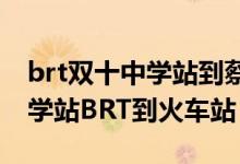 brt双十中学站到蔡塘路线图（怎么从双十中学站BRT到火车站）