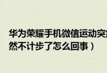 华为荣耀手机微信运动突然不计步了（华为手机微信运动突然不计步了怎么回事）