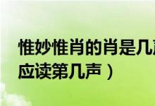 惟妙惟肖的肖是几声（“惟妙惟肖”的“肖”应读第几声）