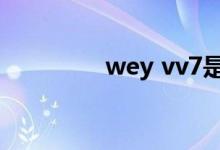 wey vv7是什么牌子的车 