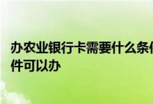 办农业银行卡需要什么条件可以办 办农业银行卡需要什么条件可以办