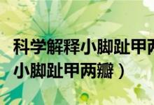 科学解释小脚趾甲两瓣有什么影响（科学解释小脚趾甲两瓣）