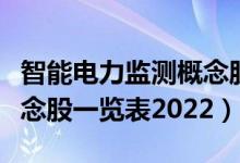 智能电力监测概念股有哪些（智能电力监测概念股一览表2022）