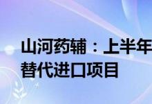 山河药辅：上半年30%以上的收入增长来自替代进口项目