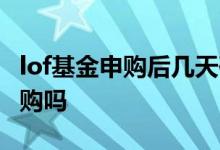 lof基金申购后几天确认 lof基金可以在场内申购吗