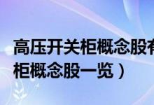 高压开关柜概念股有哪些上市公司（高压开关柜概念股一览）