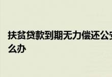 扶贫贷款到期无力偿还公安已立案 扶贫贷款到期无力偿还怎么办