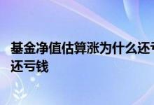 基金净值估算涨为什么还亏钱 基金一直在涨为什么有的人说还亏钱