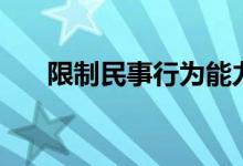限制民事行为能力年龄（限制级离婚）