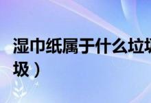 湿巾纸属于什么垃圾分类（湿巾纸属于什么垃圾）