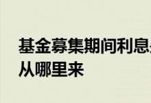 基金募集期间利息是多少 基金募集期的利息从哪里来