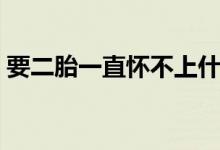 要二胎一直怀不上什么原因（要二胎的条件）