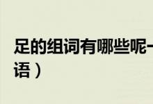 足的组词有哪些呢一年级（足的组词有哪些词语）