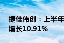 捷佳伟创：上半年实现净利润5.08亿元同比增长10.91%