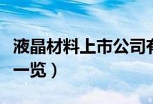 液晶材料上市公司有哪些（相关上市公司龙头一览）