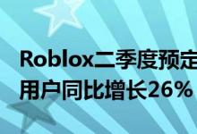 Roblox二季度预定金额6.399亿美元7月日活用户同比增长26%