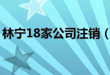 林宁18家公司注销（经商多年如今要隐退了）
