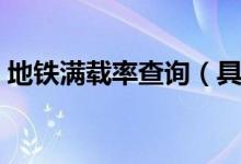 地铁满载率查询（具体操作方法是怎么样的）