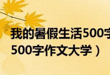 我的暑假生活500字作文初一（我的暑假生活500字作文大学）