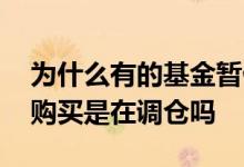 为什么有的基金暂停申购暂停赎回 基金暂停购买是在调仓吗