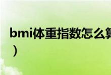 bmi体重指数怎么算（BMI体重指数怎么计算）